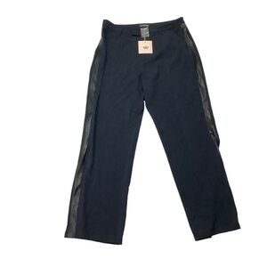 Kittenish Women’s NWT Black Pants Trousers Sz XL Tuxedo Stripe